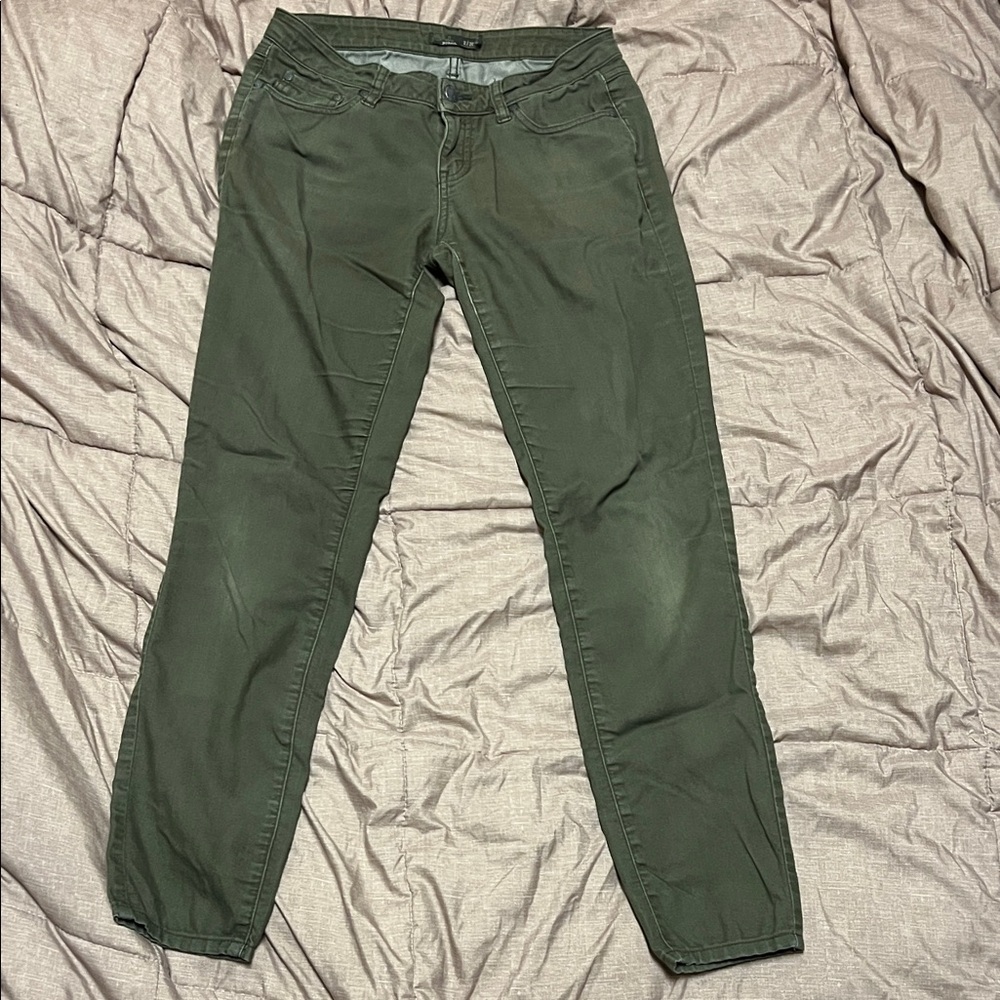 Prana Olive Green Women's lightweight denim pants jeans  2 26